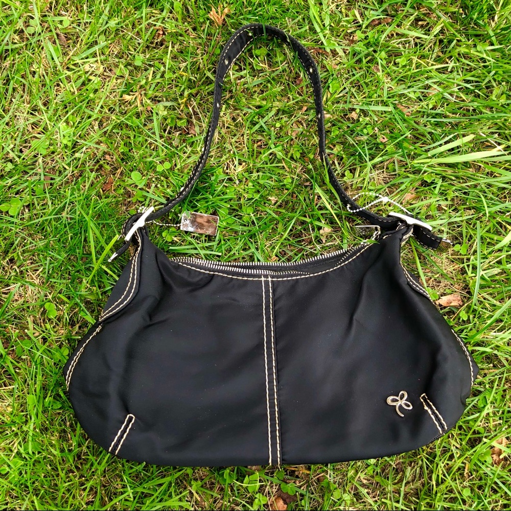 Y2K black nylon purse